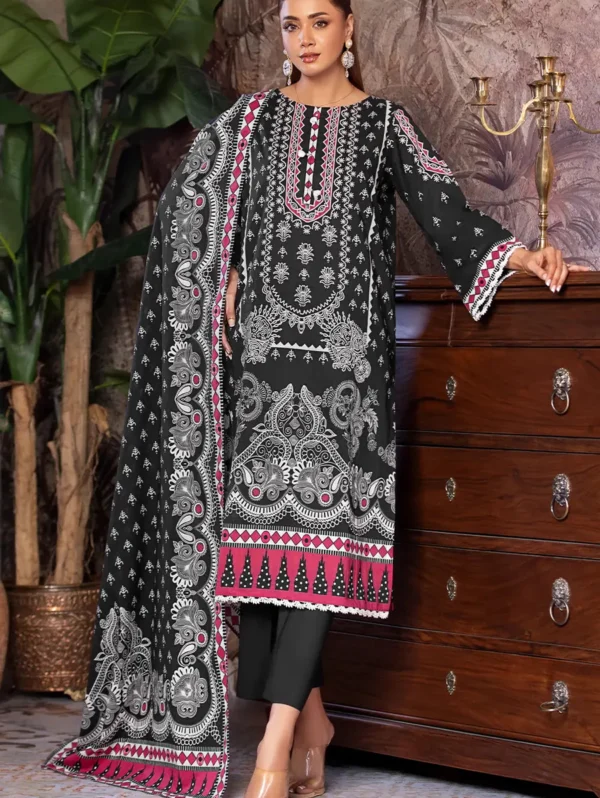 3PC Printed Unstitched Cambric Suit